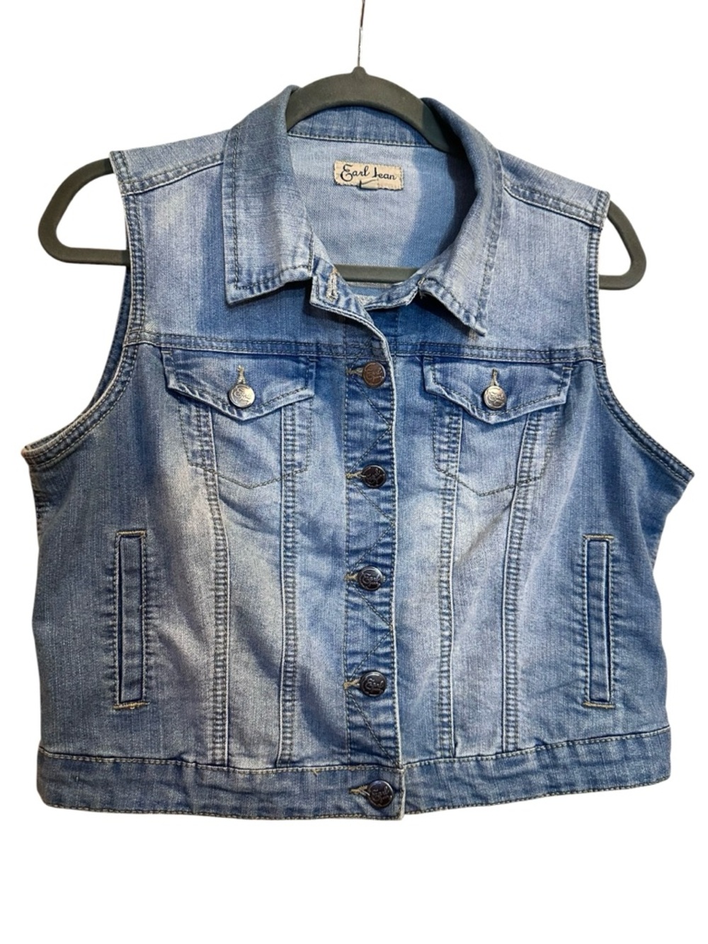 Earl Jeans Light Blue Denim Vest